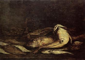 Eugene Boudin : Mullet and Fish